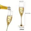 Bicchieri da Champagne per Matrimonio Cuori all'Interno Flûte Dorate Calice da Vino Calice da Festa per Amanti Anniversario San Valentino Regali