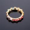 Inele pentru femei din zircon cubic strălucitor sterling, îmbrăcăminte zilnică pentru femei, inele elegante, colorate, cadou pentru aniversare, bijuterii
