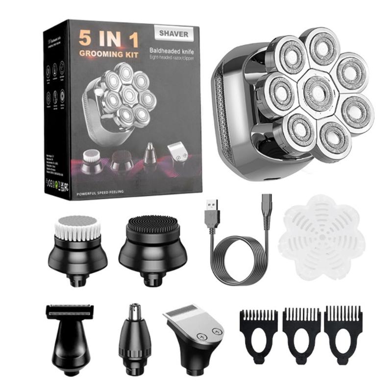 Multifunctional Bald Head Shaver 5 in 1 Electric Razors Head Shavers for Bald