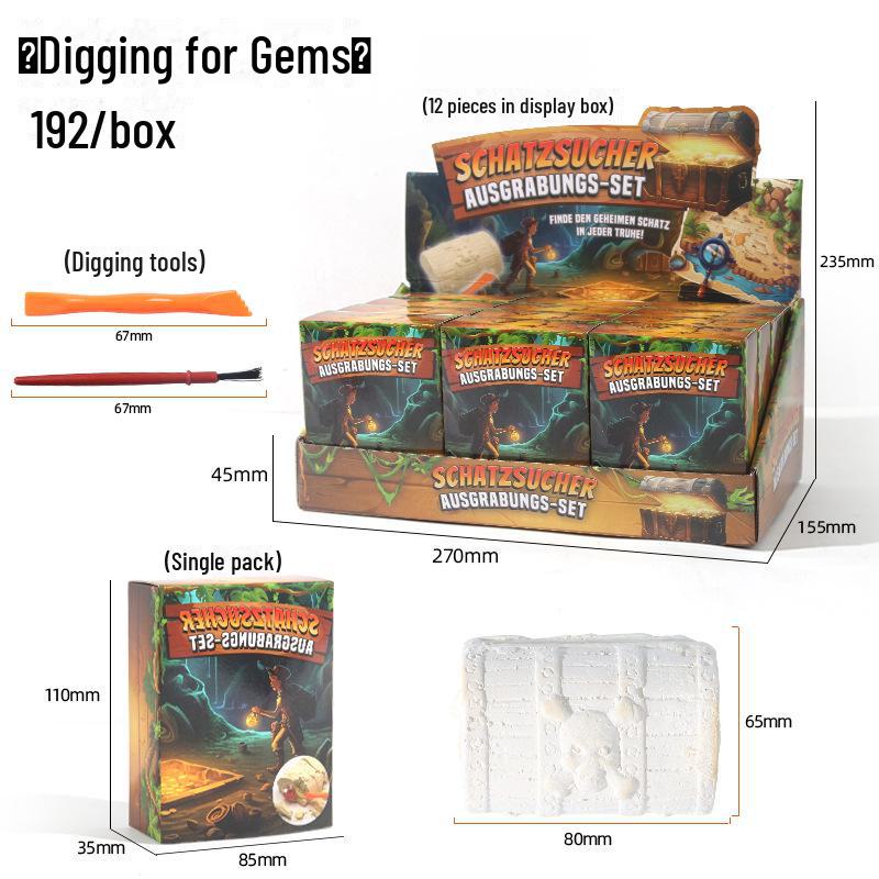 Colorful Gemstone Excavation Toys: Educational Blind Boxes for Kids