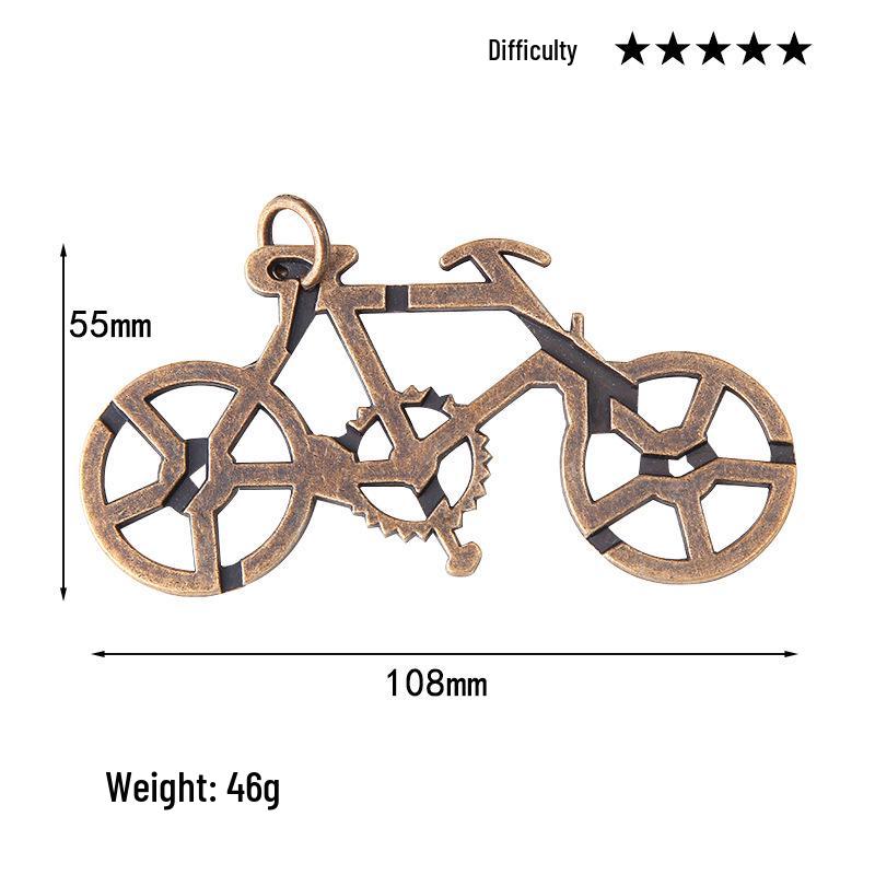 Intelligence Puzzle Zinc Alloy Disentanglement Rings - Unlock Nine Linked Rings Kongming Luban Lock Educational Toy