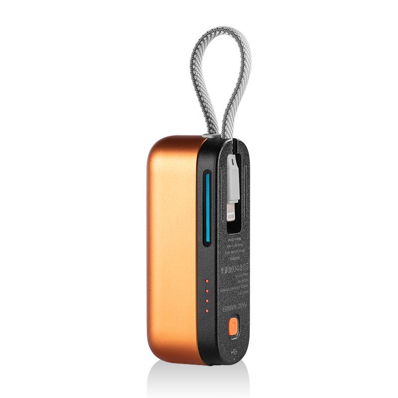 Quick Heat Magnetic Hand Warmer & Power Bank with Built-in Cable - Compact Storage & High Capacity