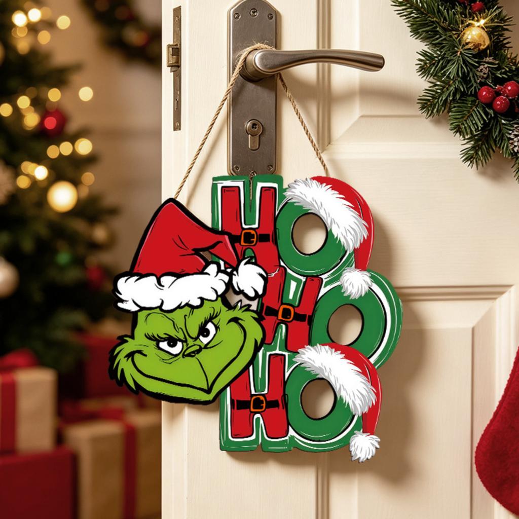 Cartello Sospeso in Legno di Natale con Design per Parete Festiva e Arredamento per la Casa delle Feste