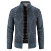 Men's Plus Velvet Thick Wool Zipper Cardigan - Winter Warm Sweater for Dad & Seniors