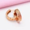 Purple Gold Hammer Pattern Ear Buckle Trendy Personalized Pattern Laser Thick Women'S Rose Gold Plated Earrings