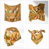53CM Twill Silk Scarf Woman Practicing Painting Square Scarves Wraps Bandana Small Hijab Silk Foulards Tie Headband Neckerchief
