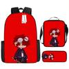 Luxury Novelty Peculiar Cool Anime Cartoon 3D Print 3pcs/Set pupil School Bags Laptop Daypack Backpack Lunch bag Pencil Case