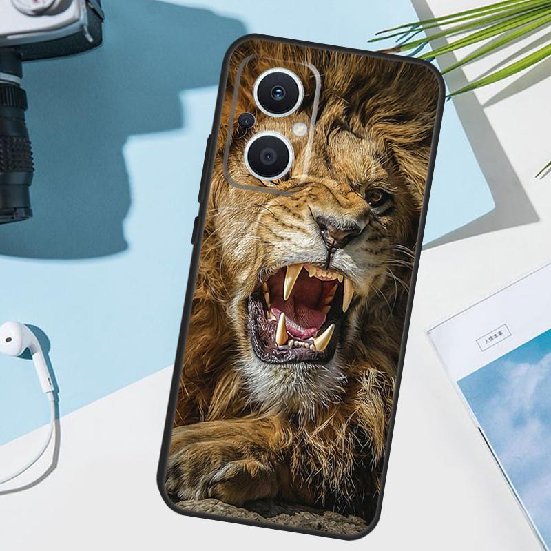 Roaring Lion Cover For OPPO Reno 12 F 13F 14F 11F 10 11 13 14 Pro 7 8 Lite OPPO Find X9 X5 X6 X8 Pro Case