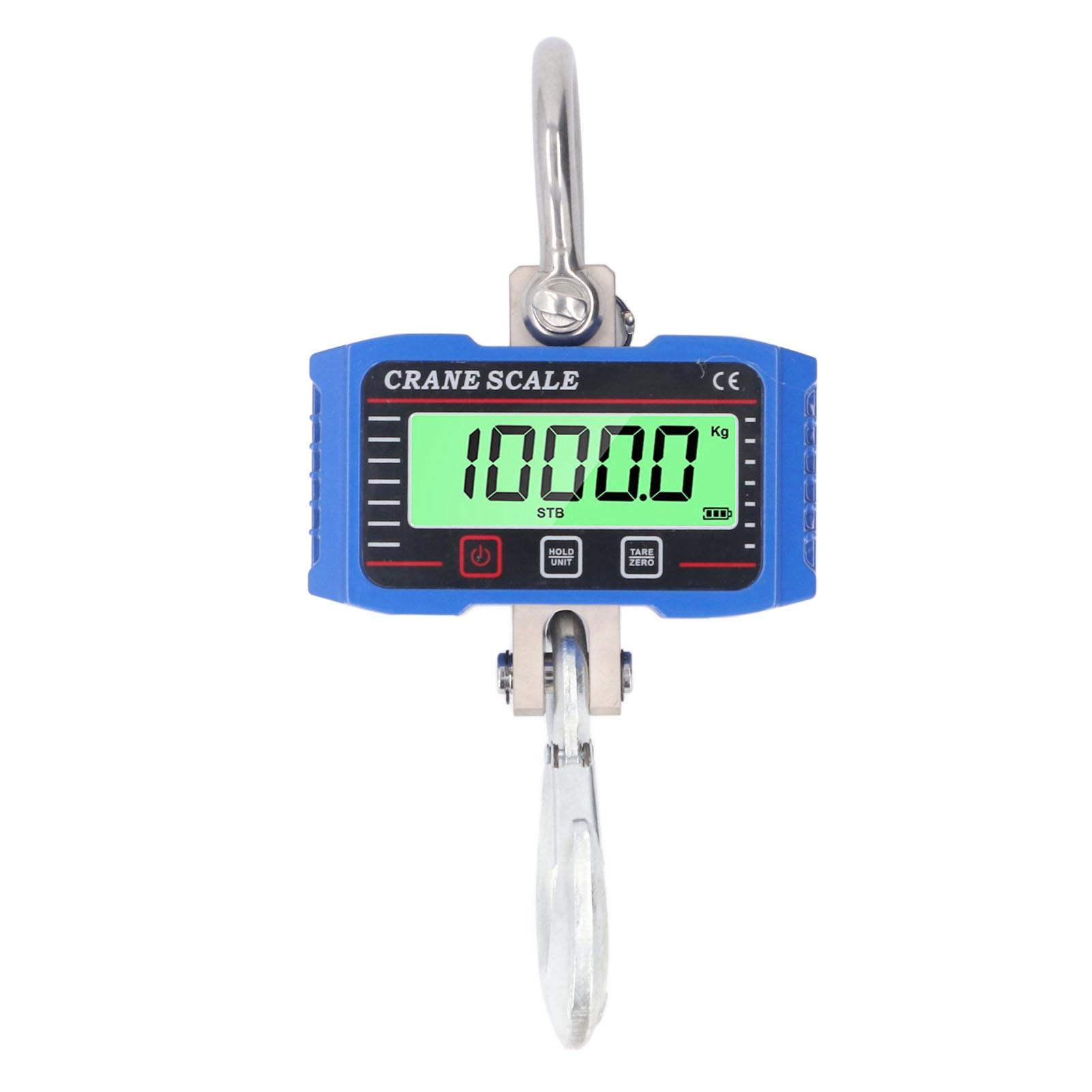 Digital Crane Scale 2000KG 4400LB LCD Display Industrial Hanging Scale with Remote Control for Port Construction Site Aluminum alloy + alloy steel