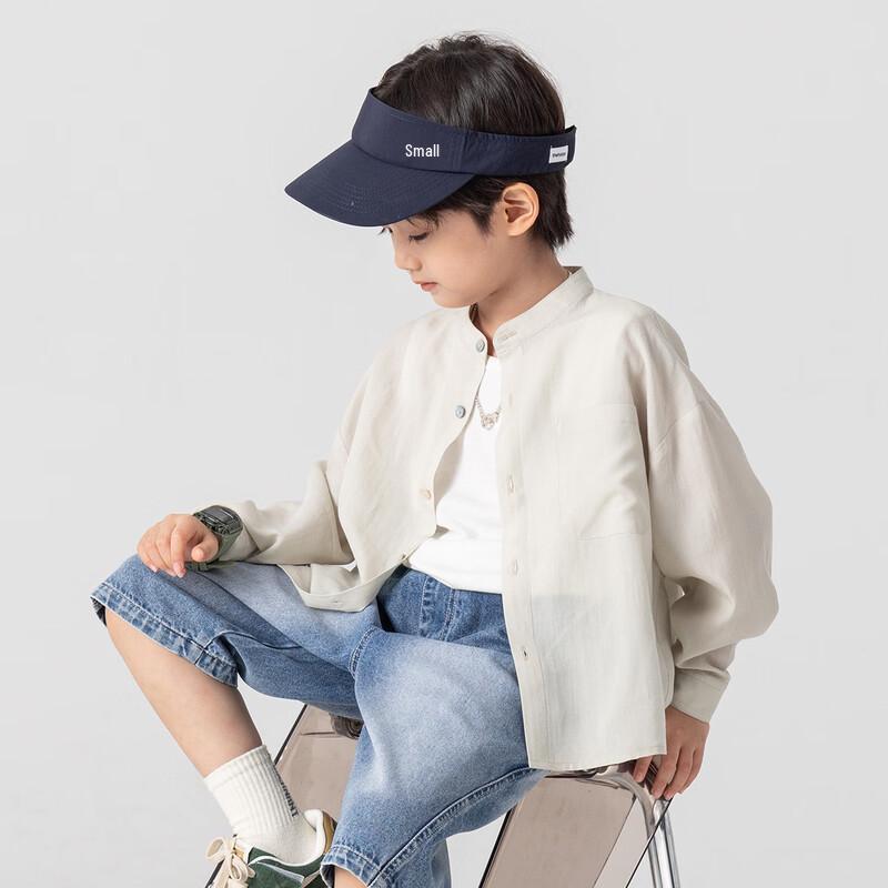 Duo Duo Jia Boys' Lightweight Stand Collar Casual Shirt