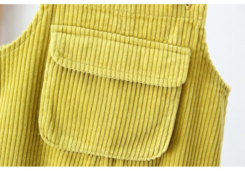 Korean Kids' Corduroy Overalls with Crotch Opening (0-3 Years) - 2026 New Style