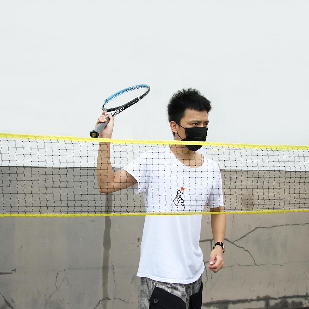 Portable Foldable Badminton Net Shuttlecock Mesh with Carry Bag Standard Training Stand Rack
