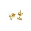 Boucles d'oreilles - Limor - Argent sterling 925 - Finition or jaune 18 ct - Zirconiums cubiques