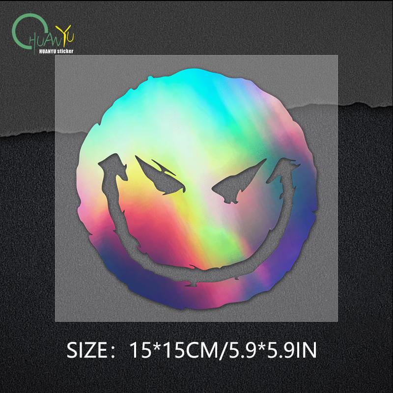 Personalisierte Autoaufkleber Dekorative Motorradaufkleber Böses Gesicht Dekorative Accessoires Wasserdichter Vinylaufkleber