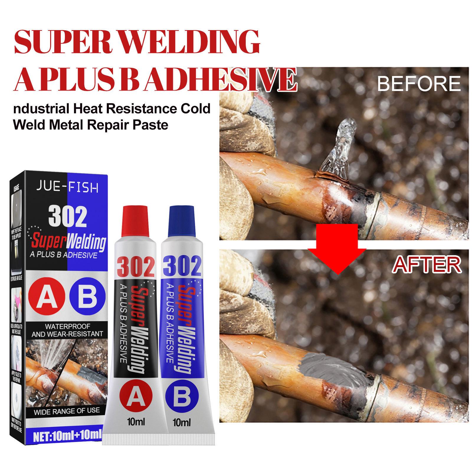 JUE FISH High-Temp Resistant Adhesive Gel Set, Fast-Setting, Metal Box Packed for Foundry Use