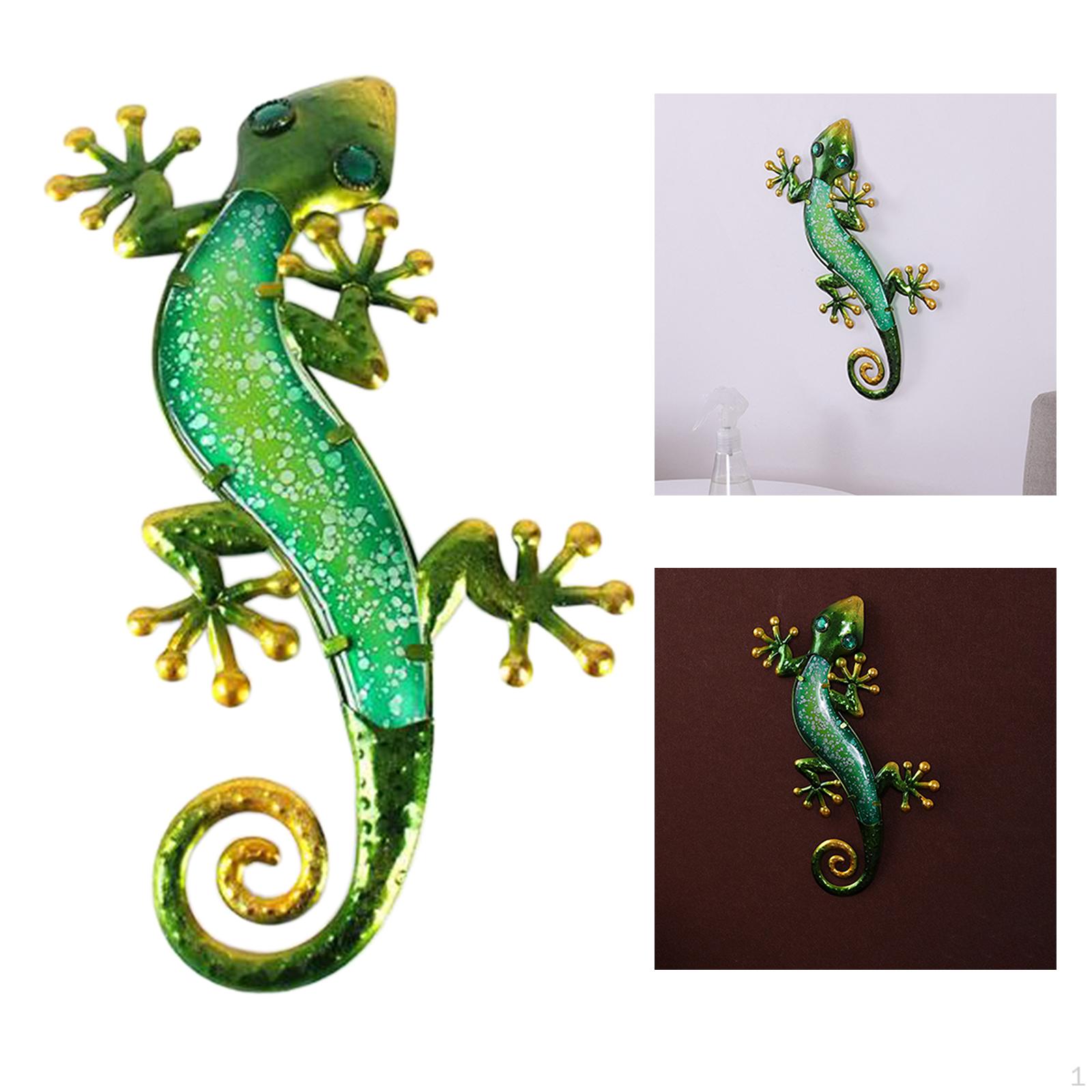 

1 шт. уникальная металлическая настенная декоративная вдохновляющая скульптура геккона, подвесная спальня, гостиная, ванная комната