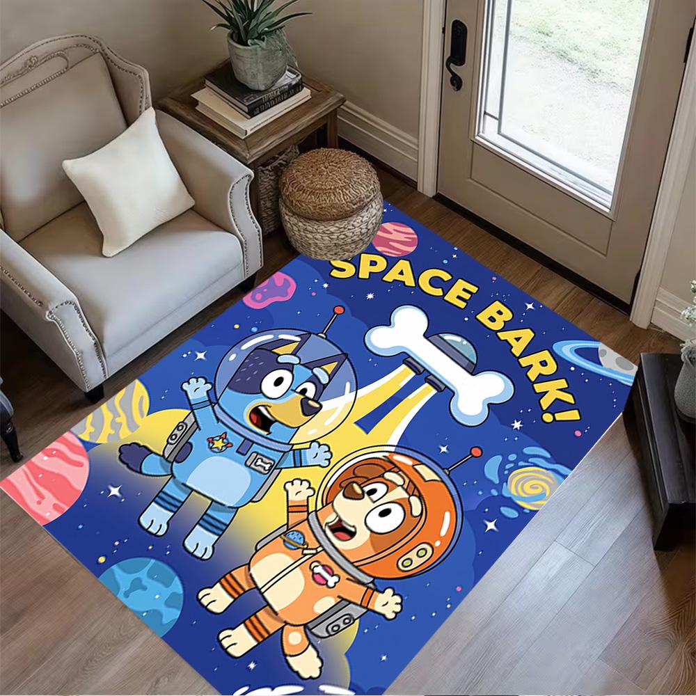 Bluey Family Adventure Carpet Perfect for Entryway Playrooms Game Room Living Rooms Antislip Carpet Anime Office Decor Gift for Festivals