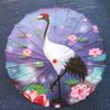 84cm Vintage Chinese Umbrella Silk Cloth Japan Cherry Blossoms Umbrella Home Hotel Ceiling Decor Anime Festival Umbrella Props