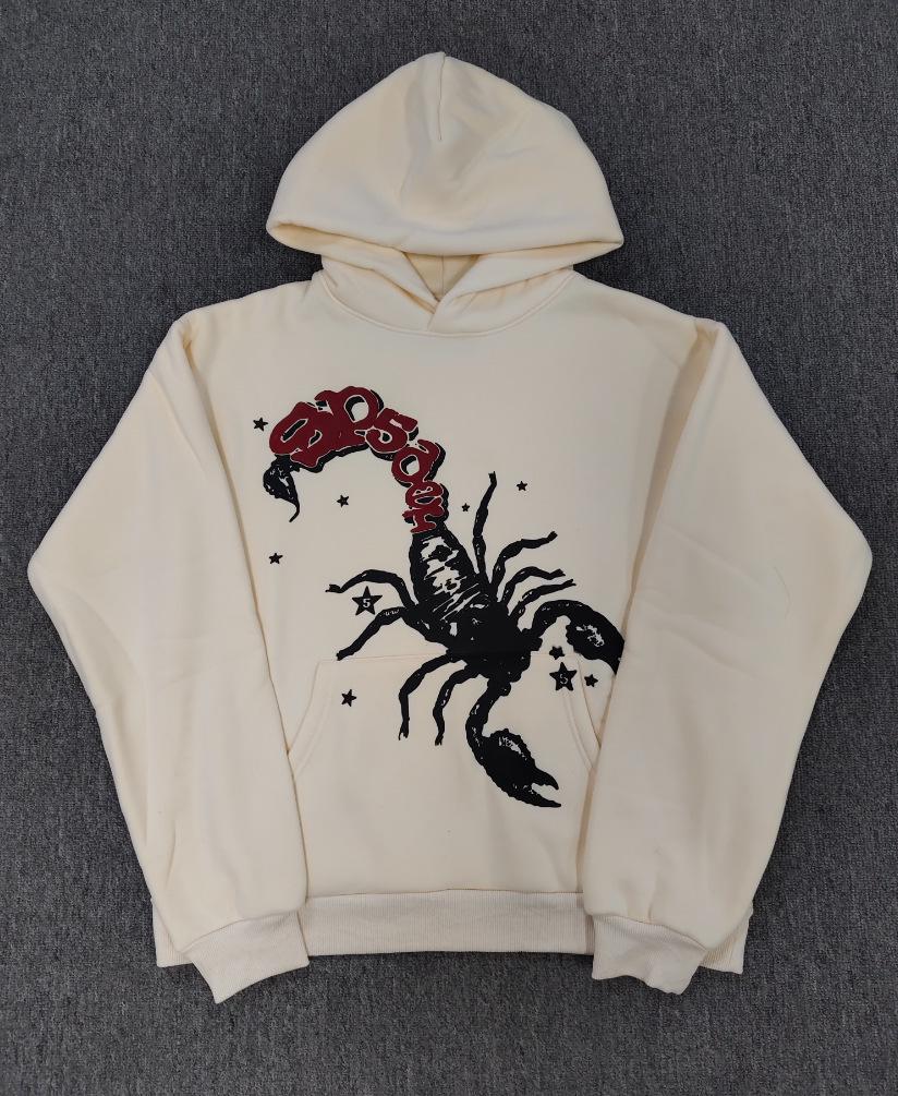 Hanorac Bărbătesc Greu cu Imprimeu Pânză de Păianjen - Trendy, Croială Largă cu Plus de Catifea