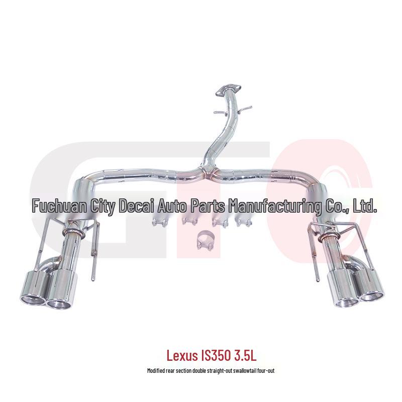 

Rear Double Straight Pipe for Lexus IS350 3.5L Swallowtail Quad-Exit Exhaust Modification Modified exhaust pipe