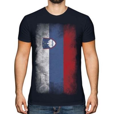 Slowenien Verblasste Flagge Herren Top Slowenien Slowenisches T-Shirt
