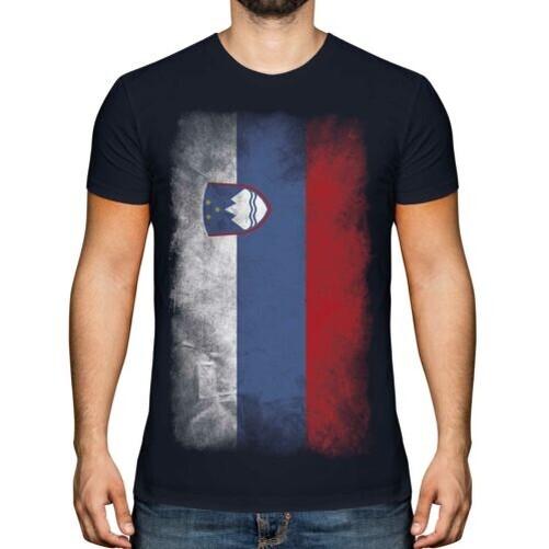 

Slovenia Faded Flag Men Top Slovenija Slovenian T-Shirt 2XL