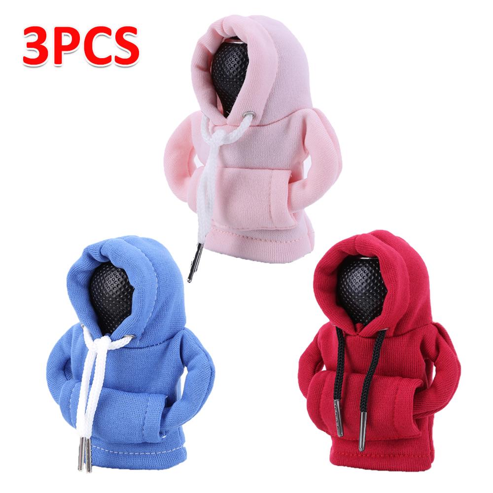 3-1pcs Hoodie Car Gear Shift Cover Manual Handle Gear Sweatshirt Change Lever Cover Gearshift Hoodie Car Gear Shift Knob Cover