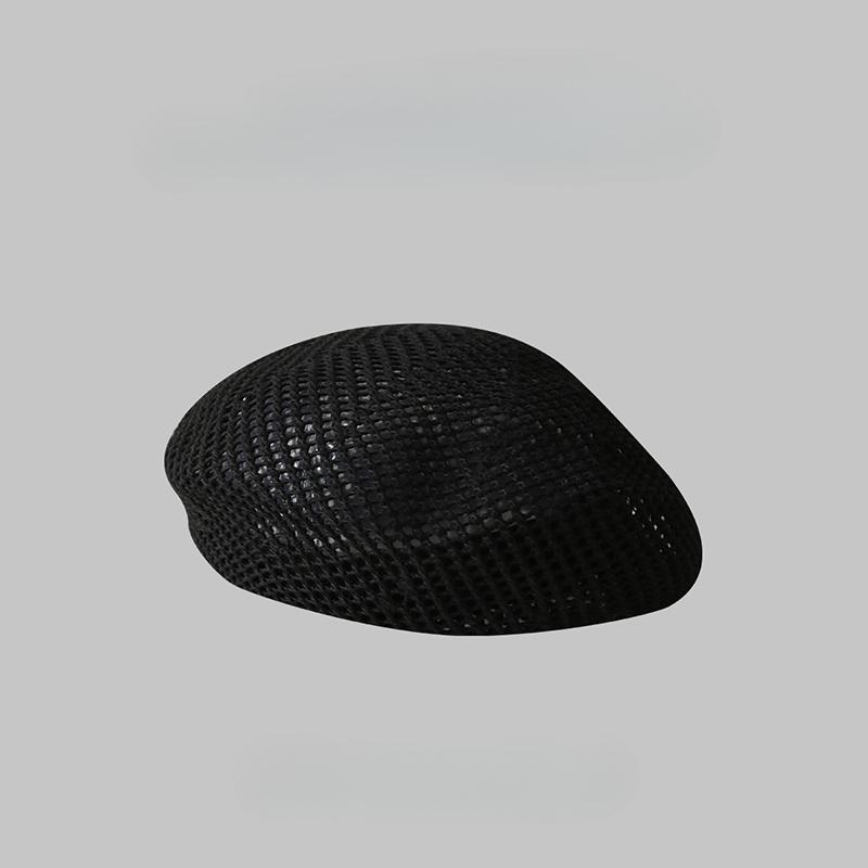 Ricygvm Summer Berets For Women Straw Hat Hollow Breathable Octagonal Cap Fashion Girls Artist Painter Caps Solid Color Bonnet