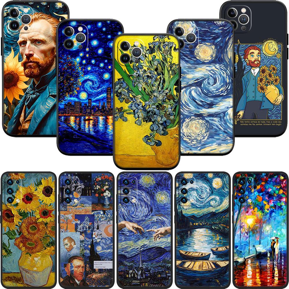 Starry Night Van Gogh Painting Phone Case for OPPO A40 A60 A80 A15 A16 A16K A12 A17 A17K A54 A54S A53 A53S A55 A56 A57 A98 F23