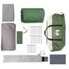 4 Person Tunnel Tent with Roof Green and White 740 x 370 x 220 cm