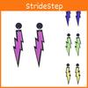 Fashionable Multi-color Lightning Earrings Geometric Design Statement Jewelry For Women