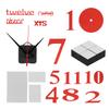 Modern DIY Digital Wall Clock Sticker Decals for Home Living Room Office DecorationRed