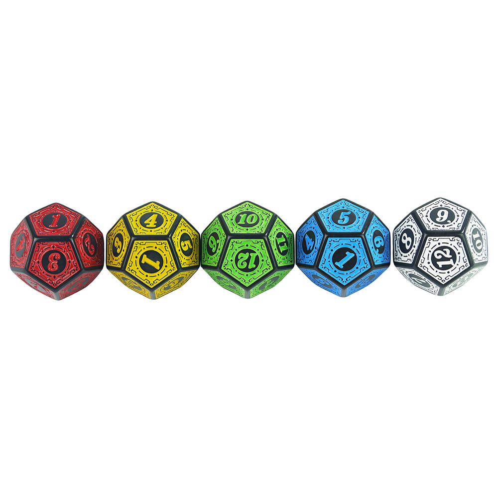 Polyhedral D12 Dice for Dice Game DND TRPG Funny Party Board Game, 10pcs Multi-sided D12 Dice