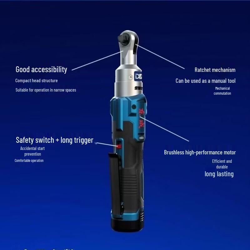 Dongcheng 12V Cordless Lithium-Ion Ratchet Wrench CN plug (adapter included)