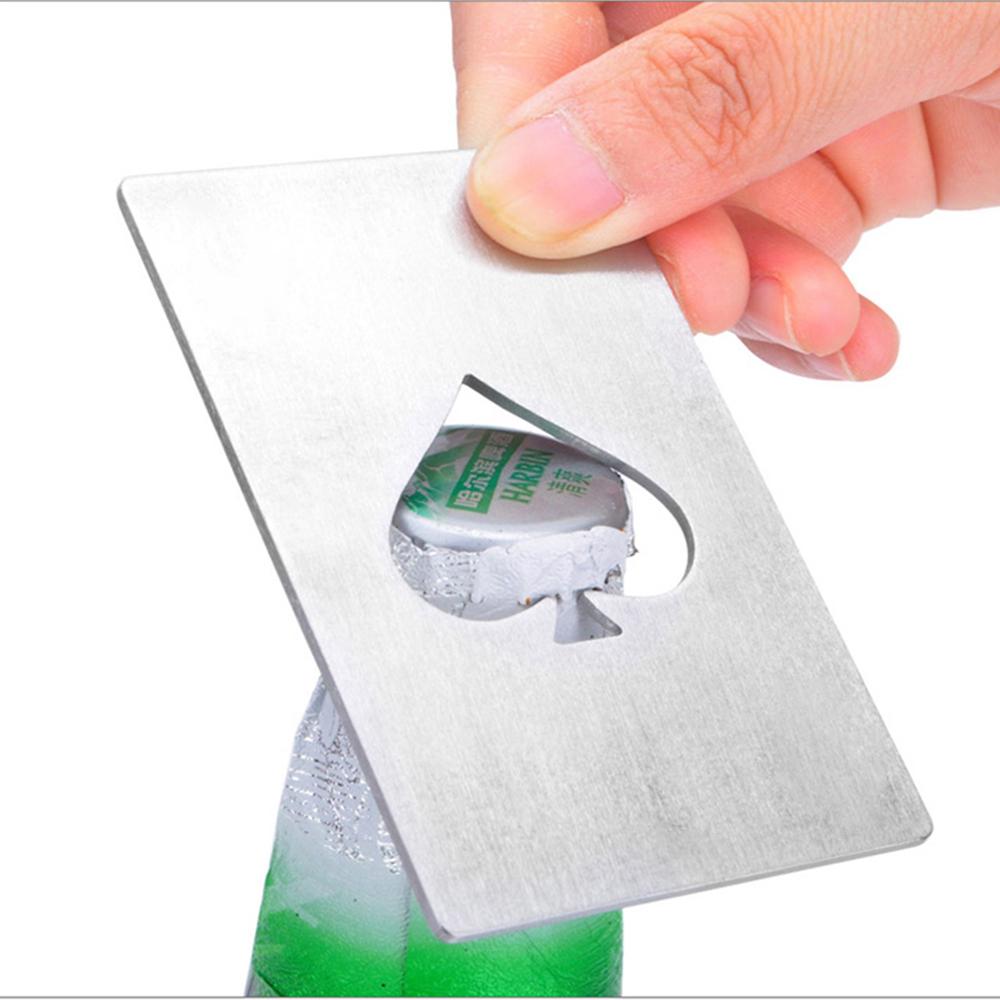 Poker Eso Piky Otvírák na Pivo, Nerezový Otvírák na Láhve Hrací Karta, Mini Peněženkové Otvíráky Barové Kuchařské Nástroje