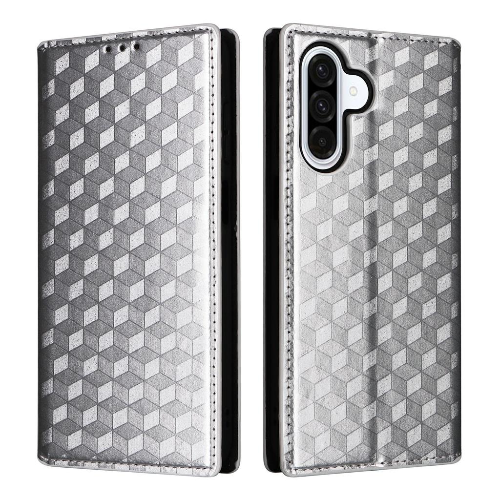 For Samsung Galaxy A17 5G Case Wallet Rhombus Imprinted Leather Phone Cover