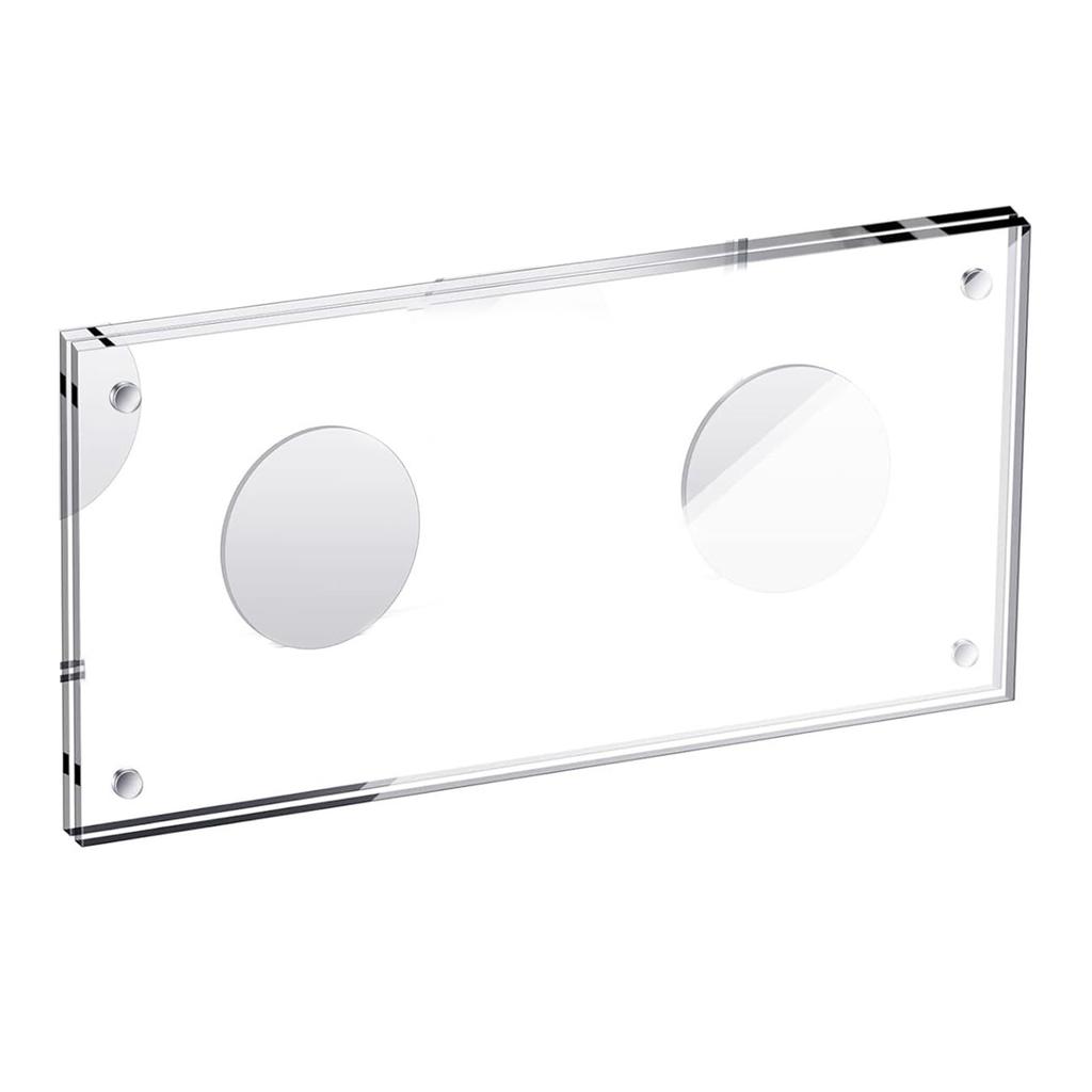 Clear Acrylic Magnetic Dollar Bill Display Frame For Currency Stamps Coins Collector Showcase With Clear View Protector