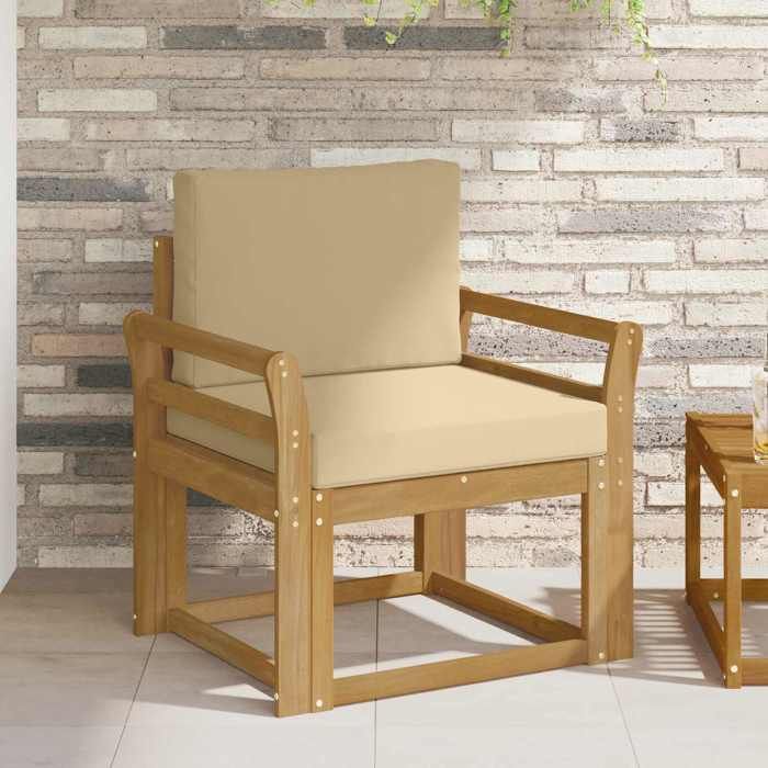 Maison Exclusive - Canapé d’extérieur Polyester Blanc et Beige