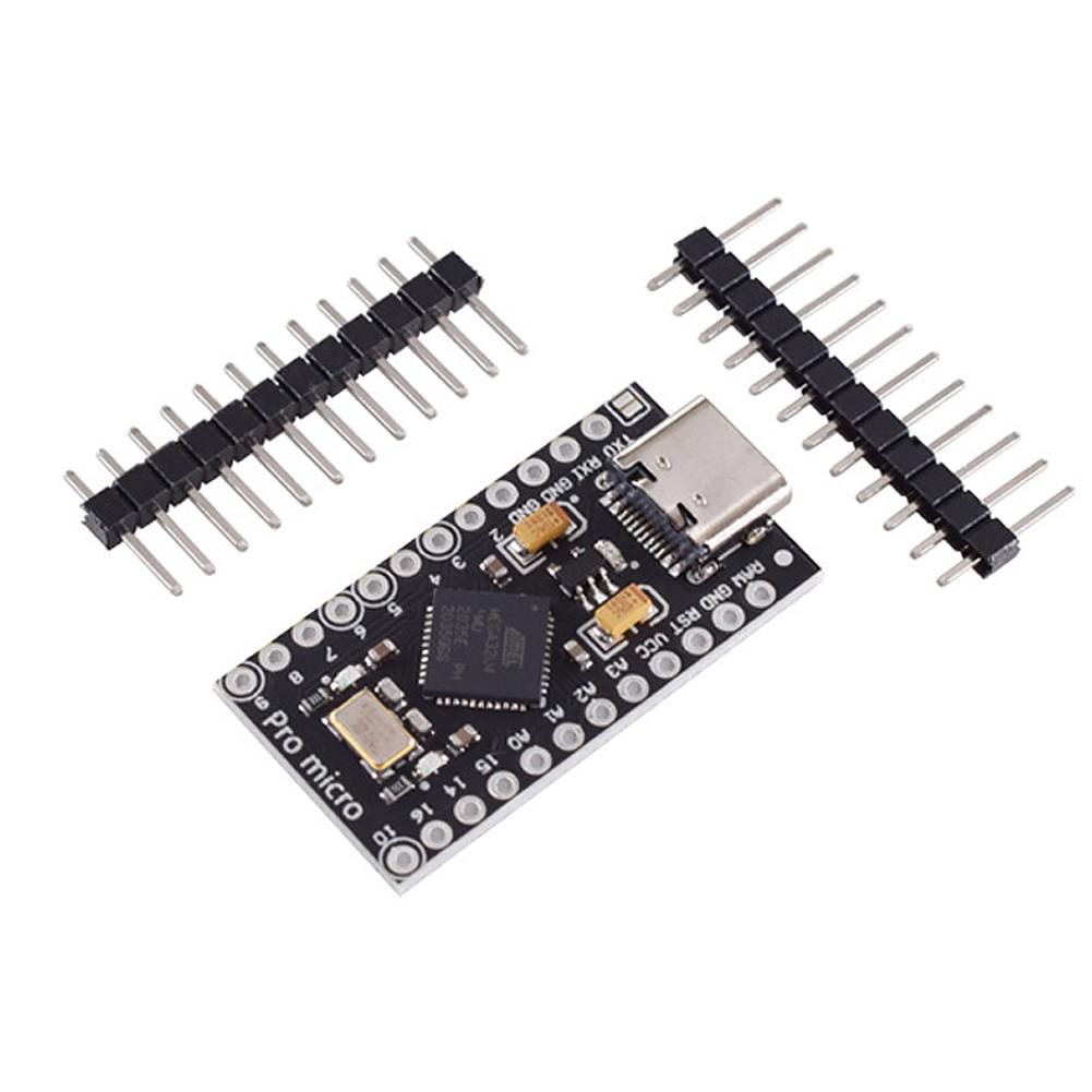 ATmega32U4 Micro USB/Type-C Pro Micro Board with 2 Row Pin Header Pro Micro Module TYPE-C USB Board 16MHz for Leonardo USB Board