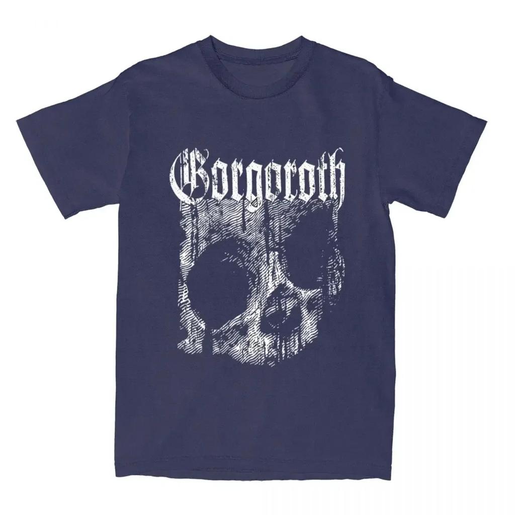 Vintage Street Tshrit Black Metal Band Rock T-Shirts for Men Women Pure Cotton Crew Neck Short Sleeve Tops Gorgoroth Unisex Tees
