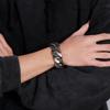 25mm Vintage Chunky Heavy Punk Bracelet Male Stainless Steel Brushed Link Chain Bracelet Matte Wide Hand Wrist Chain Jewelry
