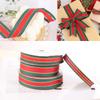 25Yards/Roll Stripes Ribbon DIY Crafts Bows Floral Decor Red Green Ribbons for Cake Box Gift Packaging 2.5cm Christmas