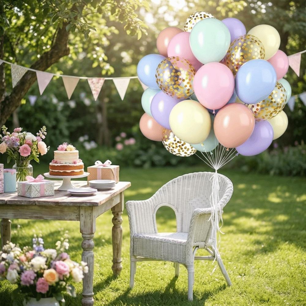 30Pcs Decorative Latex Balloons 12 Inch Balloons Set Valentine's Day Confetti Balloons  Baby Shower