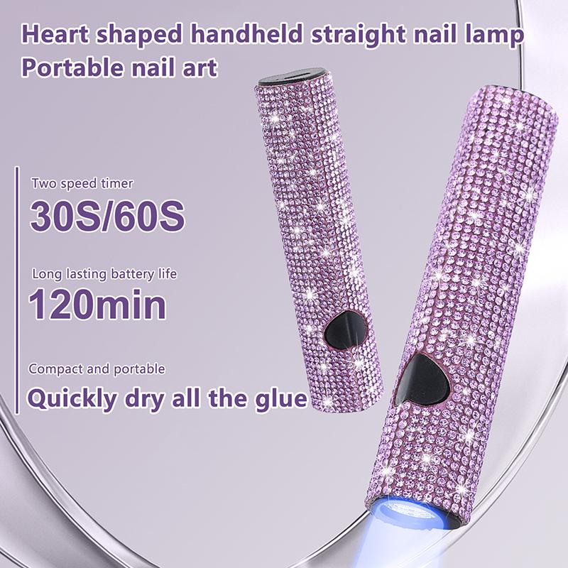 

Ручная УФ-лампа Мини-лампа для ногтей для гелевого лака 3 Вт Портативная светодиодная лампа для ногтей Беспроводная перезаряжаемая USB-сушилка для ногтей