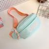 Sports Chest Bag Women's New Printing Small Fresh and Casual Joker Cycling Backpack Mobile Phone Canvas Slung Pockets.