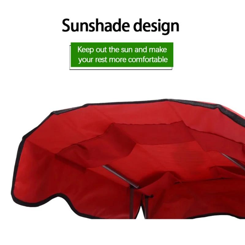 Faltbarer Angelstuhl, Camping-Markisen-Strandstuhl, tragbarer Angel-Trageschirm-Lounge-Stuhl im Freien mit Baldachin