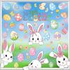 Easter Bunny with Eggs Static Cling Window Stickers for Glass Decoration 2026