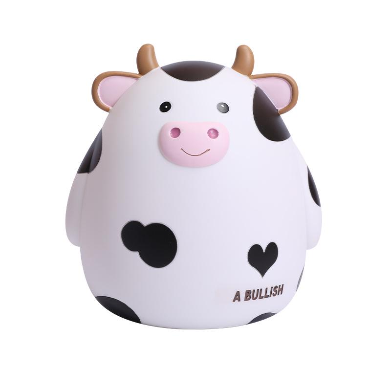 Cartoon Cow Piggy Bank - Enamel, Durable, Creative Gift for Kids