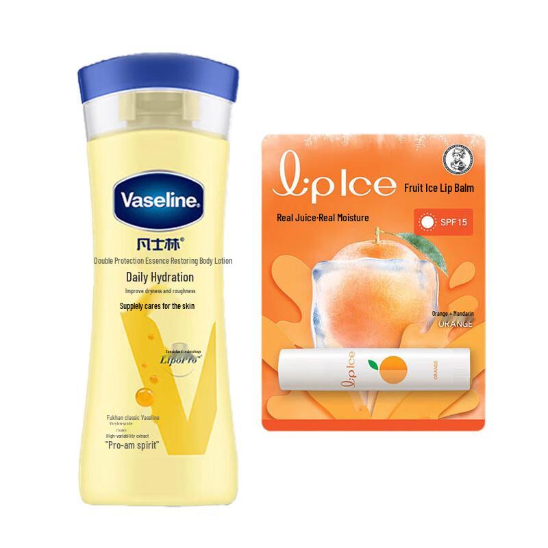 

Vaseline Body Lotion & Mentholatum Lip Balm Set