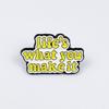 Personalized Colorful English Letter Brooch Fashion Clothing or Backpack Accessory